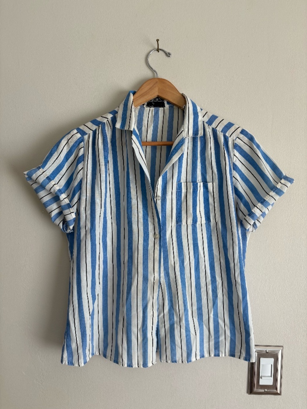 Vintage striped button down blouse
